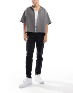 ONLY & SONS Tapered Casual Trouser In Navy For Men Dark Navy -Modern Clothing Shop 206299691 3