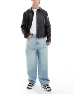 ONLY & SONS Carl Balloon Fit Jeans In Light Blue Wash For Men