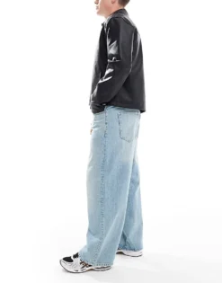 ONLY & SONS Carl Balloon Fit Jeans In Light Blue Wash For Men -Modern Clothing Shop 206299731 3