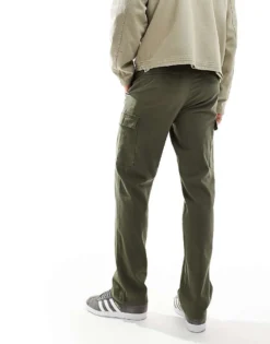 ONLY & SONS Straight Fit Cargo In Khaki For Men Olive Night -Modern Clothing Shop 206299748 3