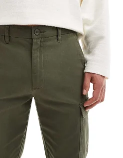 ONLY & SONS Straight Fit Cargo In Khaki For Men Olive Night -Modern Clothing Shop 206299748 4