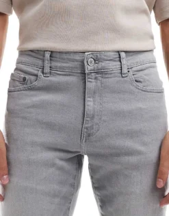 ONLY & SONS Loom Slim Fit Jeans In Washed Grey For Men Light Grey Denim -Modern Clothing Shop 206299866 5