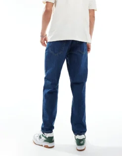 ONLY & SONS Tye Loose Tapered Fit Jeans In Dark Blue Wash For Men Dark Blue Denim -Modern Clothing Shop 206299959 3