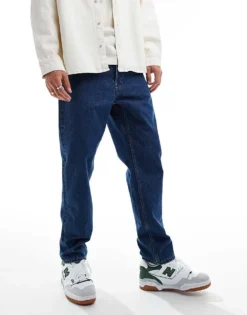 ONLY & SONS Tye Loose Tapered Fit Jeans In Dark Blue Wash For Men Dark Blue Denim -Modern Clothing Shop 206299959 4