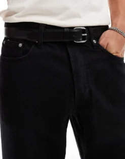 ONLY & SONS Edge Straight Fit Jeans In Black For Men Black Denim -Modern Clothing Shop 206300111 3