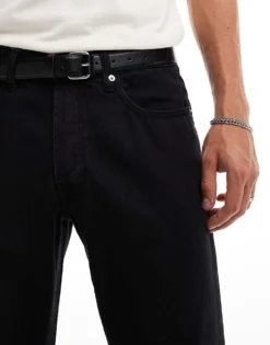 ONLY & SONS Edge Straight Fit Jeans In Black For Men Black Denim -Modern Clothing Shop 206300111 5