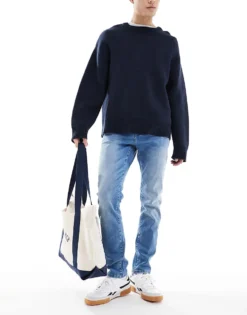 ONLY & SONS Weft Regular Fit Jeans In Mid Blue Wash For Men Light Med Blue Denim -Modern Clothing Shop 206300184 1 lightmedbluedenim 1