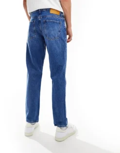 ONLY & SONS Edge Straight Fit Jeans In Bright Blue Rinse For Men Bright Blue Denim -Modern Clothing Shop 206300238 3