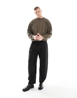 ONLY & SONS Oversized Crew Neck Sweat In Brown For Men Major Brown -Modern Clothing Shop 206300270 3