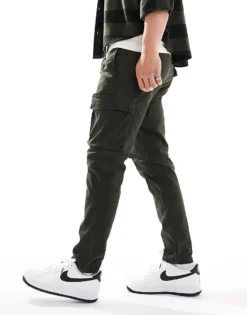 ONLY & SONS Tapered Fit Cargo Trouser In Charcoal For Men Peat -Modern Clothing Shop 206300364 1 peat 1