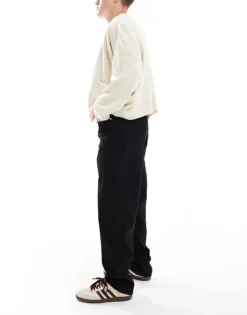 ONLY & SONS Five Baggy Fit Jeans In Black For Men Black Denim -Modern Clothing Shop 206300397 3