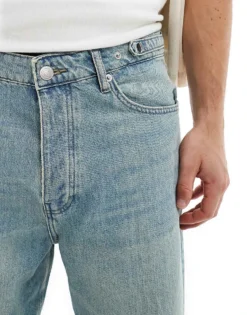 ONLY & SONS Fade Loose Fit Jean In Bleach Wash For Men Light Blue Bleached -Modern Clothing Shop 206308720 3