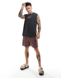 ONLY & SONS Oversized Vest With Subculture Back Print In Charcoal For Men Phantom -Modern Clothing Shop 206308976 3