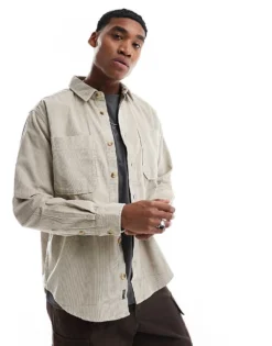 ONLY & SONS Cord Overshirt In Beige For Men Silver Lining -Modern Clothing Shop 206316905 1 silverlining 1