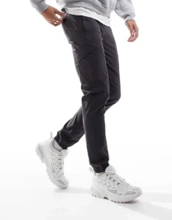 ONLY & SONS Tapered Fit Belted Cargo Trouser In Dark Grey For Men Asphalt -Modern Clothing Shop 206317017 4