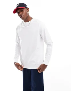 ONLY & SONS Long Sleeve T-shirt In White For Men Bright White