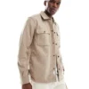ONLY & SONS Wool Look Overshirt In Beige For Men Chinchilla