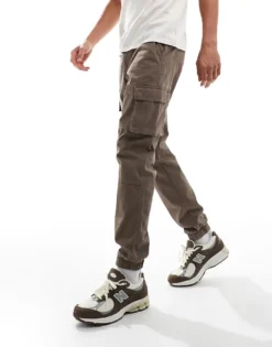 ONLY & SONS Tapered Cuffed Cargo Trouser In Light Brown For Men Falcon