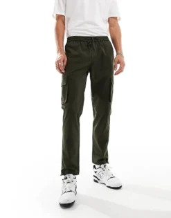 ONLY & SONS Tapered Tech Cargo In Khaki For Men Rosin -Modern Clothing Shop 206317429 4