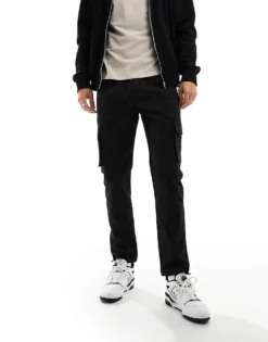 ONLY & SONS Tapered Tech Cargo In Black For Men -Modern Clothing Shop 206317451 1 black 1