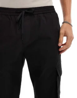 ONLY & SONS Tapered Tech Cargo In Black For Men -Modern Clothing Shop 206317451 3