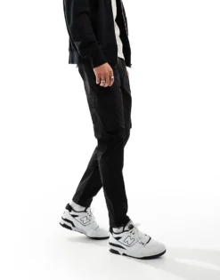 ONLY & SONS Tapered Tech Cargo In Black For Men -Modern Clothing Shop 206317451 4