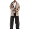 ONLY & SONS Technical Parka With Hood In Taupe For Men Desert Taupe