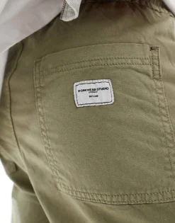 ONLY & SONS Loose Fit Worker Trouser In Light Khaki For Men Mermaid -Modern Clothing Shop 206344008 3