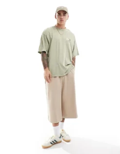 ONLY & SONS Super Oversized T-shirt With Postcard Back Print In Washed Sage For Men Tea -Modern Clothing Shop 206437048 3