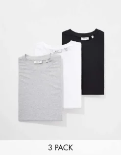 ONLY & SONS 3 Pack Super Oversized T-shirt In Black White & Light Grey For Men Multi -Modern Clothing Shop 206477865 1 multi 1