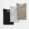 ONLY & SONS 3 Pack Super Oversized T-shirt In Acid Wash Charcoal Light Grey & Beige For Men Multi