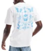 ONLY & SONS Oversize T-shirt With Butterfly Back Print In White For Men Wht / Ethereal Blue