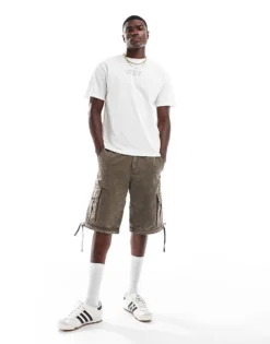 ONLY & SONS Oversize T-shirt With Flower Back Print In White For Men Cloud Dancer -Modern Clothing Shop 206531063 4