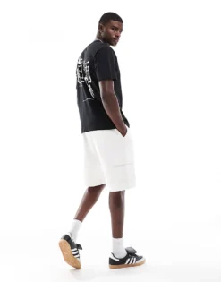 ONLY & SONS Oversize T-shirt With Bird Back Print In Black For Men Black / White -Modern Clothing Shop 206531119 4