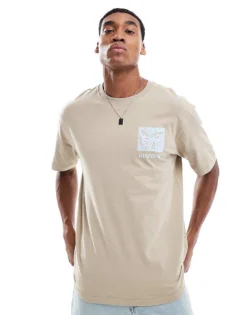 ONLY & SONS Oversize T-shirt With Block Desert Back Print In Beige For Men Crockery -Modern Clothing Shop 206584645 3
