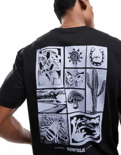 ONLY & SONS Oversize T-shirt With Block Plant Back Print In Black For Men -Modern Clothing Shop 206584732 1 black 1