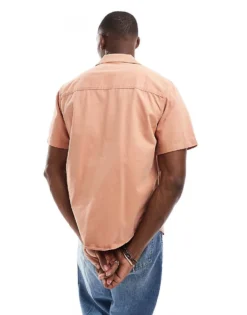 ONLY & SONS 3 Pocket Utility Shirt In Light Orange For Men Cork -Modern Clothing Shop 206584765 4