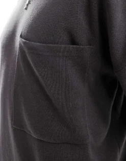 ONLY & SONS Crew Neck Long Sleeve Drop Shoulder Knit In Dark Grey For Men Magnet -Modern Clothing Shop 206740387 3