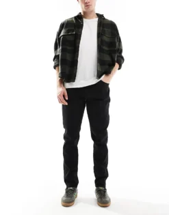 ONLY & SONS Rope Slim Tapered Fit Jeans In Black For Men