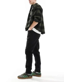 ONLY & SONS Rope Slim Tapered Fit Jeans In Black For Men -Modern Clothing Shop 206740695 3