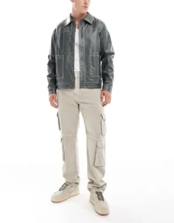 ONLY & SONS Edge Straight Fit Utility Jeans In Ecru For Men -Modern Clothing Shop 206740801 1 ecru 1