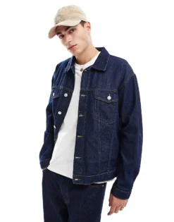 ONLY & SONS Oversized Denim Jacket In Indigo For Men Indigo Rinse