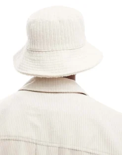 ONLY & SONS Cord Bucket Hat In Stone For Men Antique White -Modern Clothing Shop 206740946 4