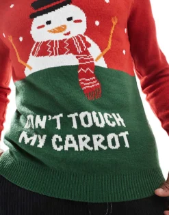 ONLY & SONS Christmas Jumper In Red For Men Pompeian Red -Modern Clothing Shop 206870249 4