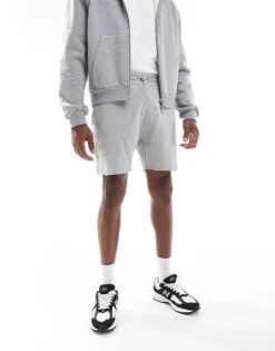 ONLY & SONS Sweat Shorts In Light Grey For Men Light Grey Melange -Modern Clothing Shop 206870254 4