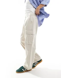 ONLY & SONS Loose Cargo Trouser In Beige For Men Silver Lining