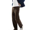 ONLY & SONS Straight Fit Cord Trousers In Brown For Men Dematisse Cord