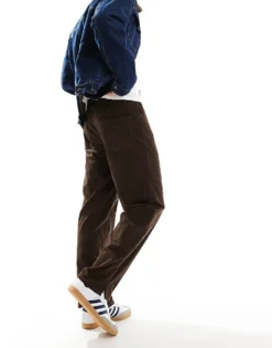 ONLY & SONS Straight Fit Cord Trousers In Brown For Men Dematisse Cord -Modern Clothing Shop 206870446 4