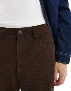 ONLY & SONS Straight Fit Cord Trousers In Brown For Men Dematisse Cord -Modern Clothing Shop 206870446 5