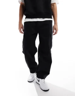 ONLY & SONS Loose Cargo Trouser In Black For Men -Modern Clothing Shop 206870560 4